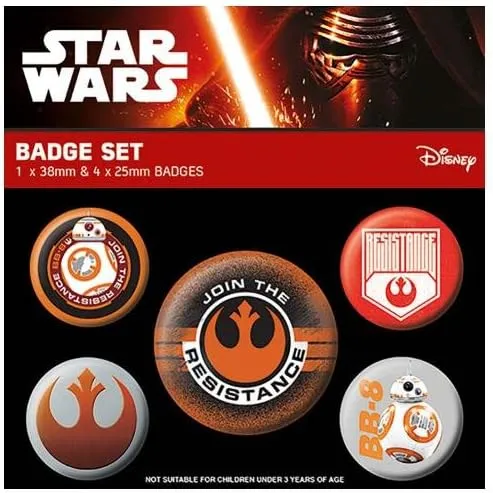 Badge à l’emblème de la Résistance, parfait pour afficher son engagement galactique. Un accessoire indispensable pour tout fan de Star Wars !