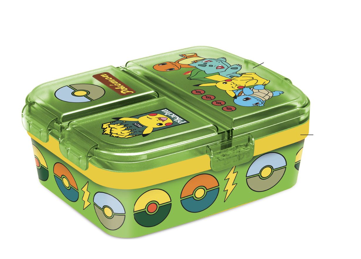 Lunch box Pikachu multi‑compartiments officielle, pratique et stylée : organise repas et snacks en toute sécurité avec une touche pop.