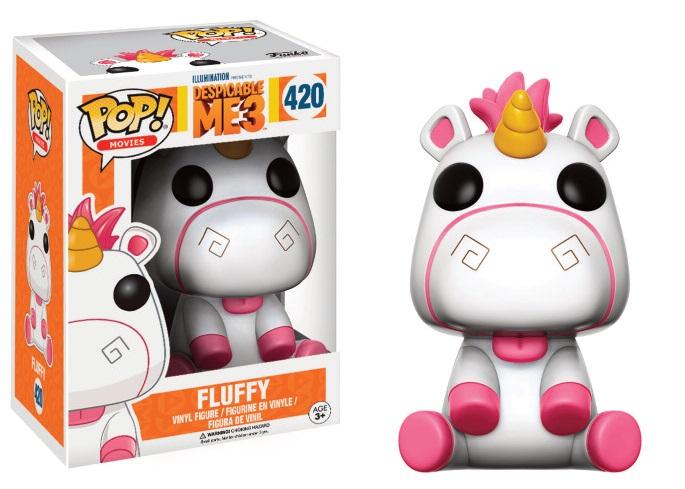  Embrassez la douceur et la magie avec cette craquante figurine Funko Pop de Fluffy, la célèbre licorne en peluche adorée par Agnes dans "Moi, Moche et Méchant".