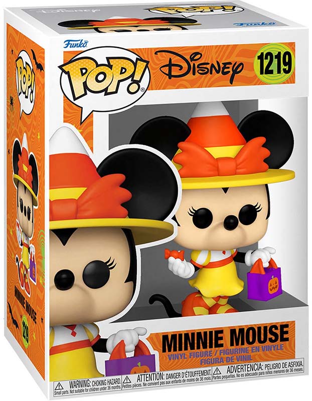 Figurine Funko Pop! de Minnie Mouse (#1219) en tenue d'Halloween, parfaite pour les célébrations festives.