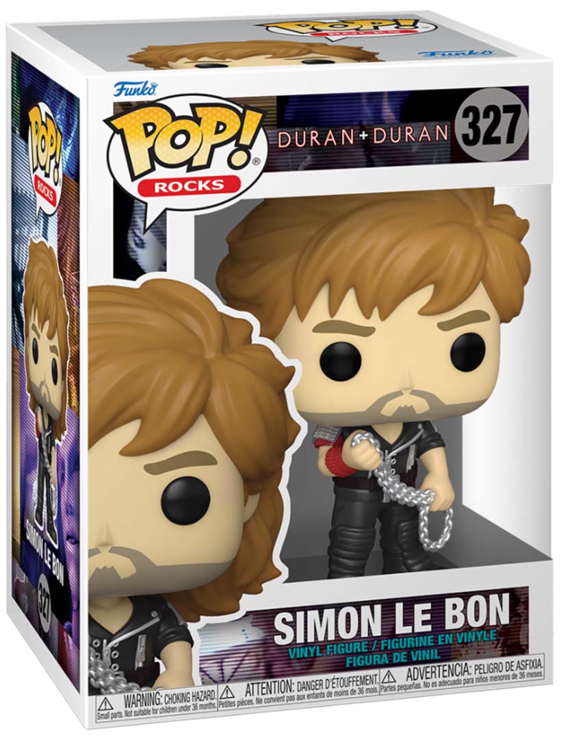 Funko POP! Rocks #327 : Simon Le Bon dans son look iconique de « The Wild Boys ». Une figurine vinyl parfaite pour collectionneurs et nostalgiques des années 80.