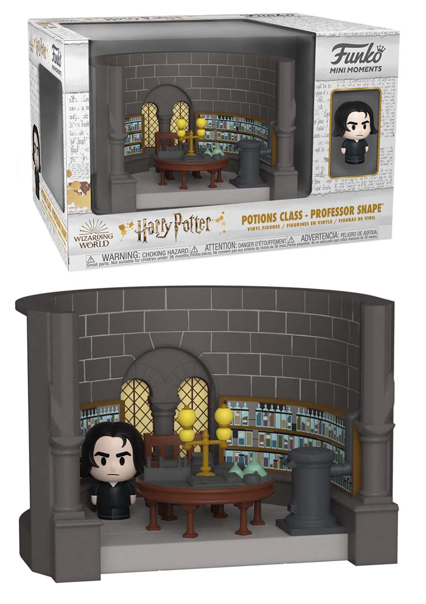 Mini moments de Snape dans sa classe de potions pour célébrer l'anniversaire de la licence Harry Potter – un diorama stylisé en vinyl, parfait pour les fans et collectionneurs.
