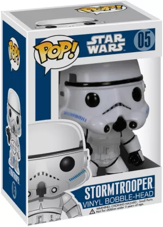 Imposante figure vinyl de la licence Star Wars : le Stormtrooper N°05 de la gamme Funko POP! — incontournable pour tout collectionneur ou fan de l’Empire.