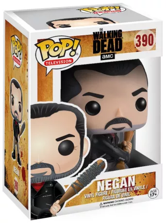 Plongez dans l’apocalypse avec la figurine vinyle du redoutable Negan (n°390), tirée de la série mythique The Walking Dead : un incontournable pour les fans, avec sa batte « Lucille » iconique.