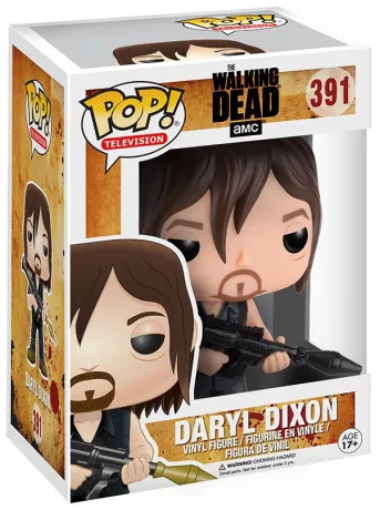 La figurine vinyle de Daryl Dixon (#391) de la série culte The Walking Dead : armé de son lance‑roquettes, une pièce incontournable pour les fans et collectionneurs.