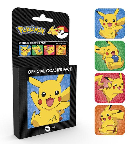 Électrisez votre table avec ce pack de 4 sous-verres charmants mettant en scène Pikachu, le Pokémon le plus célèbre et adoré.