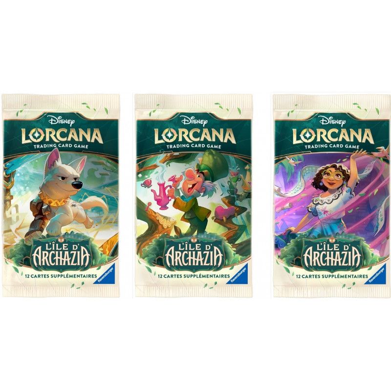 Booster Disney Lorcana Chapitre 7 FR : 12 cartes aléatoires dont rares et brillantes. Parfait pour compléter un deck ou élargir ta collection.